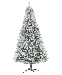 8ft. Unlit Flocked Rock Springs Spruce Artificial Christmas Tree